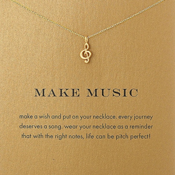 fancy fashions Jewelry - Make music charm necklace gold fancy fashions Jewelry - Make music charm necklace gold